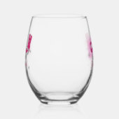 フェイクグリッターピンクディスコ女性のカーボーイバチェロレッテ ステムなしワイングラス (右)