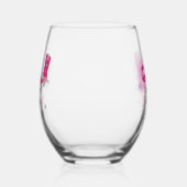 フェイクグリッターピンクディスコ女性のカーボーイバチェロレッテ ステムなしワイングラス (左)