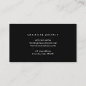 フェイクグリッターブラックバタフライ名刺 名刺 (裏面)