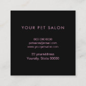 フェイクグリッターポープリントスクエア スクエア名刺 (裏面)