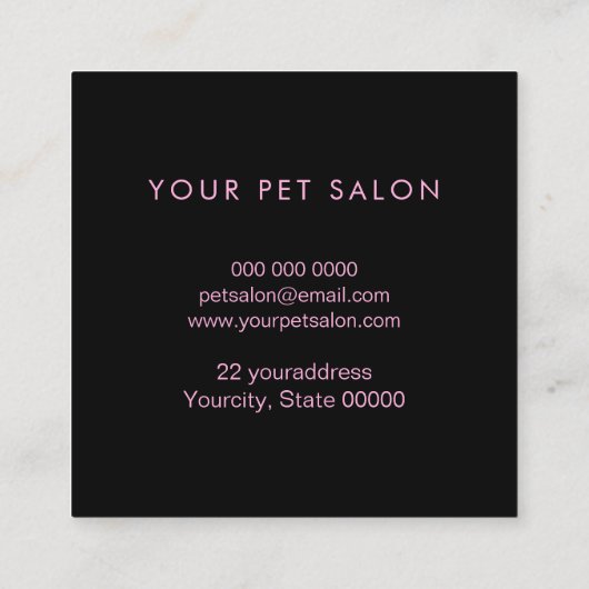 フェイクグリッターポープリントスクエア スクエア名刺 (裏面)