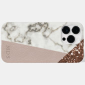 フェイクグリッターモダンマーブルバラ金ゴールドピンク Case-Mate iPhoneケース (裏面 (横))