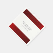 フェイクグリッタールビーレッド スタンダードカクテルナプキン (角)