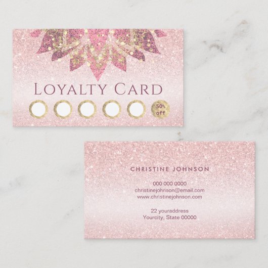 フェイクグリッターロータロゴロイヤリティカード 名刺 (正面/裏面)