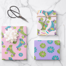 フェイクグリッターローラーステーキング花パーティー ラッピングペーパーシート