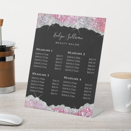 フェイクグリッター価格表 台座サイン (インサイチュ)