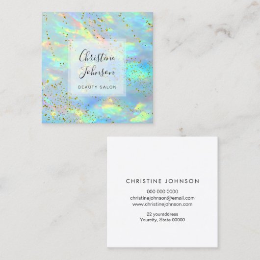 フェイクグリッター写真 スクエア名刺 (正面/裏面)
