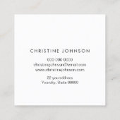 フェイクグリッター写真 スクエア名刺 (裏面)