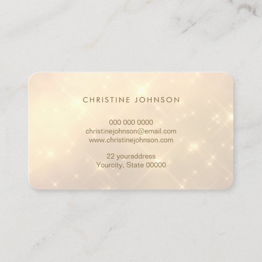 フェイクグリッター効果ロゴ名刺 名刺 (裏面)