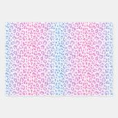 フェイクグリッター動物ヒョウ柄の包装紙 ラッピングペーパーシート (正面3)