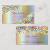 フェイクグリッター及びホログラフィックフォイルビジネスカード 名刺 (正面/裏面)