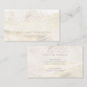 フェイクグリッター及び箔パターンエステティシャン 名刺 (正面/裏面)