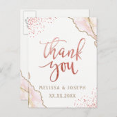 フェイクグリッター大理石感謝していユー 案内ポストカード (正面/裏面)