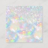 フェイクグリッター宝石オパール質割引カード スクエア名刺 (裏面)