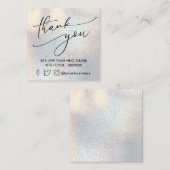 フェイクグリッター感謝していユー四角ビジネスカード スクエア名刺 (正面/裏面)