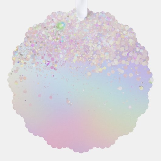 フェイクグリッター感謝してい蝶よ オーナメントカード (裏面)