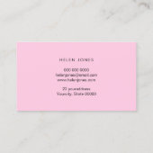 フェイクグリッター星ピンクの水色 名刺 (裏面)