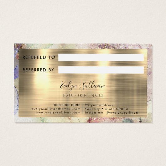 フェイクグリッター水彩及びゴールドフォイル紹介 (裏面)