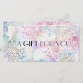 フェイクグリッター水彩商品券 (正面/裏面)