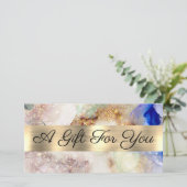 フェイクグリッター水彩箔ギフト証書 (スタンド正面)