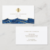 フェイクグリッター波黄金の貝殻名刺 名刺 (正面/裏面)