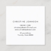 フェイクグリッター流体大理石アートスクエアビジネスカード スクエア名刺 (裏面)