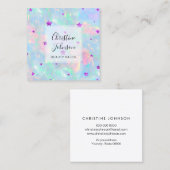 フェイクグリッター紫の星 スクエア名刺 (正面/裏面)