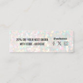 フェイクグリッター背景ミニ名刺 スキニー名刺 (裏面)