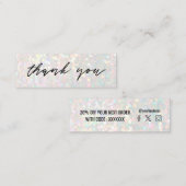 フェイクグリッター背景ミニ名刺 スキニー名刺 (正面/裏面)