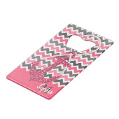 フェイクグリッター航海のいかり無限記号 クレジットカード栓抜き (正面アングル)