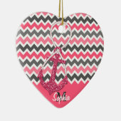 フェイクグリッター航海のいかり無限記号 セラミックオーナメント (右)