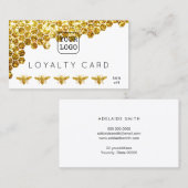 フェイクグリッター蜂ハニカム 名刺 (正面/裏面)