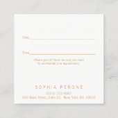 フェイクグリッター蝶アポイントメントアラーム 予約カード (裏面)