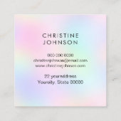 フェイクグリッター蝶ロゴ スクエア名刺 (裏面)