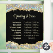 フェイクグリッター開館時間ウィンドウの固定 ウィンドウサイン (ホーム)