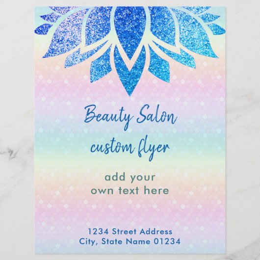 フェイクグリッター青蓮花 チラシ (正面)