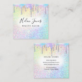 フェイクグリッター スクエア名刺 (正面/裏面)