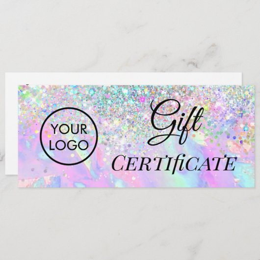 フェイクグリッターopalロゴギフト券 (正面/裏面)