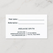 フェイクグリッターOPAL参照カード 名刺 (裏面)