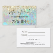 フェイクグリッターopal背景紹介カード 名刺 (正面/裏面)