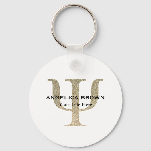 フェイクグリッターPsi記号 キーホルダー (正面)