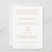 フェイクゴールデンスノーフレーク写真キンセアニラスペインの 招待状 (裏面)