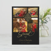 フェイクゴールデンラグジュアリーフィリグリー4写真テンプレート (スタンド正面)