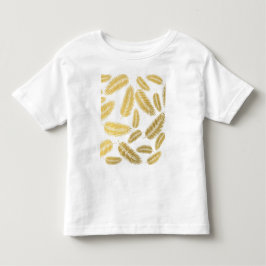 フェイクゴールドパームリーフ柄 トドラーTシャツ