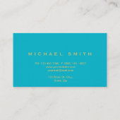 フェイクゴールドフォイルパステルグリッターブルー名刺 名刺 (裏面)