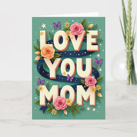 フェイクゴールド Love You Mom カード (正面)