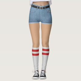 フェイクショーツとソックス レギンス