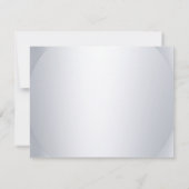 フェイクシルバーエレガントモノグラムシンプルテンプレートトップ ノートカード (裏面)