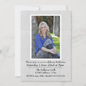 フェイクシルバーグリッター 卒業のご案内 招待状 (裏面)
