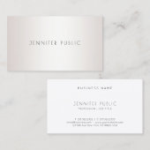 フェイクシルバーモダンミニマエレガントリストテンプレートトップ 名刺 (正面/裏面)